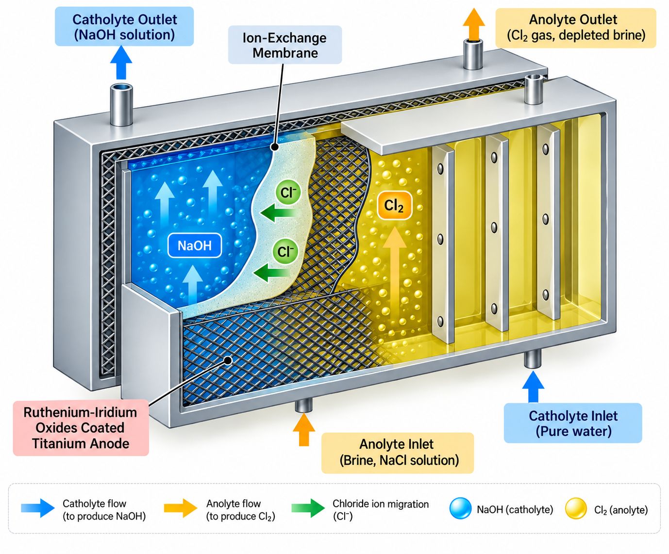Ruthenium-Iridium Oxides Coated Titanium MeshElectrode for Chlor-alkali Production Ruthenium-Iridium Oxides Coated Titanium MeshElectrode for Chlor-alkali Production